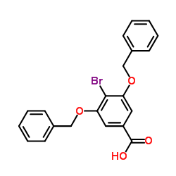 3,5-Bis(benzyloxy)-4-bromobenzoic acid结构式