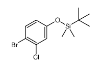 (4-溴-3-氯苯氧基)(叔丁基)二甲基硅烷结构式