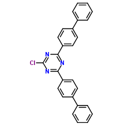 2,4-Bis([1,1'-biphenyl]-4-yl)-6-chloro-1,3,5-triazine Structure