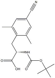 (S)-2-((Tert-Butoxycarbonyl)Amino)-3-(4-Cyano-2,6-Dimethylphenyl)Propanoic Acid Structure