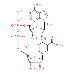 beta-烟酰胺腺嘌呤二核苷酸二钠盐水合物结构式
