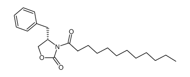 (4S)-3-(dodecanoyl)-4-benzyl-2-oxazolidinone结构式