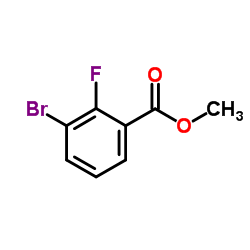 3-溴-2-氟苯甲酸甲酯结构式