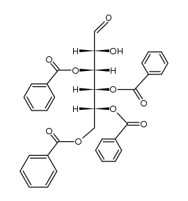 O3,O4,O5,O6-Tetrabenzoyl-D-glucose Structure