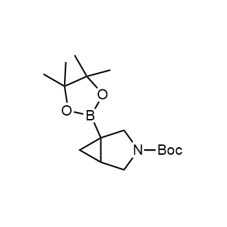 1-(4,4,5,5-四甲基-1,3,2-二氧杂硼杂环戊烷-2-基)-3-氮杂双环[3.1.0]己烷-3-羧酸叔丁酯结构式