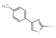 4-(4-甲基苯基)-1,3-噻唑-2-硫醇结构式