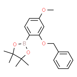 2-(Benzyloxy)-4-methoxyphenylboronic acid pinacol ester结构式