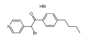 2-bromo-1-(4-n-butylphenyl)-2-(4-pyridyl)ethanone hydrobromide Structure