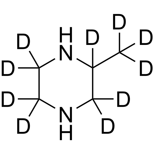 2-Methylpiperazine-d10 Structure