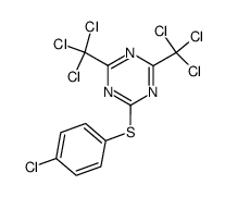 2-[(4-Chlorophenyl)thio]-4,6-bis(trichloromethyl)-1,3,5-triazine Structure