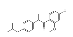 1-(2,4-二甲氧基苯基)-2-(4-异丁基苯基)-1-丙酮结构式