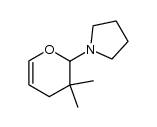 1-(3,3-dimethyl-3,4-dihydro-2H-pyran-2-yl)-pyrrolidine结构式