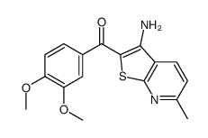 (3-Amino-6-methylthieno[2,3-b]pyridin-2-yl)(3,4-dimethoxyphenyl)m ethanone结构式