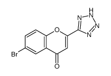 6-bromo-2-(2H-tetrazol-5-yl)chromen-4-one结构式