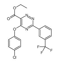 5-(4-氯苯氧基)-3-[3-(三氟甲基)苯基]-1,2,4-三嗪-6-羧酸乙酯结构式