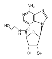 1-(6-amino-purin-9-yl)-β-D-1-deoxy-ribofuranuronic acid 2-hydroxy-ethylamide Structure