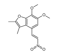 6,7-dimethoxy-2,3-dimethyl-4-[(E)-2-nitroethenyl]-1-benzofuran结构式