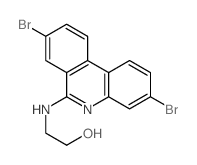 Ethanol,2-[(3,8-dibromo-6-phenanthridinyl)amino]- structure
