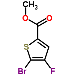 5-溴-4-氟-2-噻吩甲酸甲酯结构式