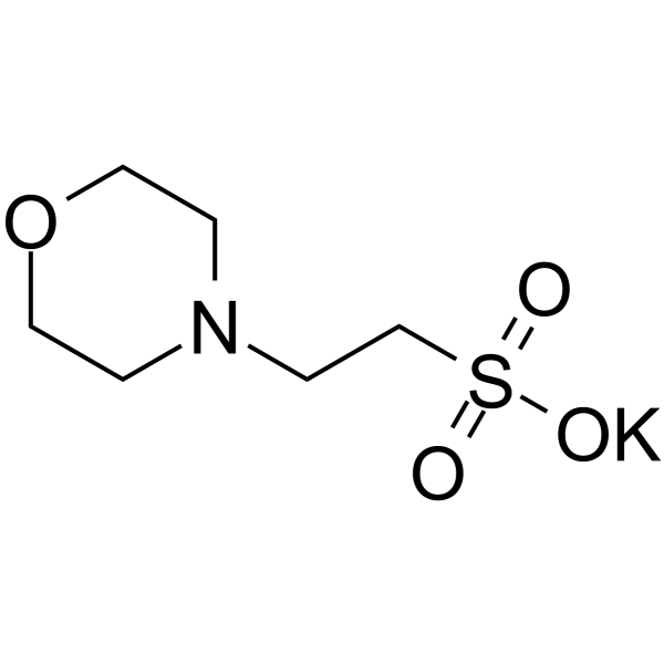 2-(N-吗啉)乙磺酸钾结构式