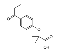 2-methyl-2-(4-propanoylphenoxy)propanoic acid Structure