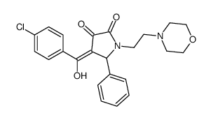 4-[(4-chlorophenyl)-hydroxymethylidene]-1-(2-morpholin-4-ylethyl)-5-phenylpyrrolidine-2,3-dione Structure