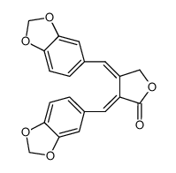 (2E,3E)-2,3-bis(3,4-methylenedioxybenzylidene)-γ-butyrolactone结构式