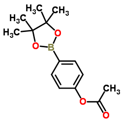 4-(4,4,5,5-tetramethyl-1,3,2-dioxaborolan-2-yl)phenyl acetate structure