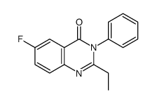 2-ethyl-6-fluoro-3-phenylquinazolin-4-one结构式
