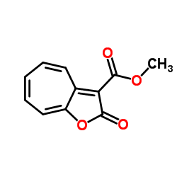 3-(甲氧羰基)-2H-环庚[b]呋喃-2-酮结构式