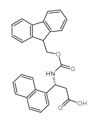 Fmoc-(R)-3-氨基-3-(1-萘基)-丙酸结构式