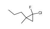 1-chloro-1-fluoro-2-methyl-2-propyl-cyclopropane结构式