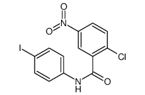2-chloro-N-(4-iodophenyl)-5-nitrobenzamide结构式