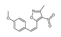 5-[2-(4-methoxyphenyl)ethenyl]-3-methyl-4-nitro-1,2-oxazole Structure