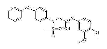 N-(3,4-dimethoxyphenyl)-2-(N-methylsulfonyl-4-phenoxyanilino)acetamide结构式
