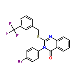 3-(4-Bromophenyl)-2-{[3-(trifluoromethyl)benzyl]sulfanyl}-4(3H)-quinazolinone Structure