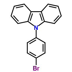 9-(4-溴苯基)咔唑结构式