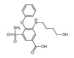 3-(4-hydroxybutylamino)-4-phenoxy-5-sulfamoylbenzoic acid Structure