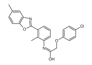2-(4-chlorophenoxy)-N-[2-methyl-3-(5-methyl-1,3-benzoxazol-2-yl)phenyl]acetamide Structure