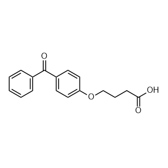 4-(4-苯甲酰苯氧基)丁酸结构式