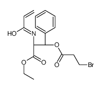 ethyl (2R,3R)-3-(3-bromopropanoyloxy)-3-phenyl-2-(prop-2-enoylamino)propanoate结构式