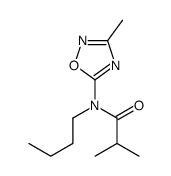 N-butyl-2-methyl-N-(3-methyl-1,2,4-oxadiazol-5-yl)propanamide结构式