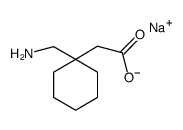 Sodium salt of 1-aminomethyl-1-cyclohexane-acetic acid结构式