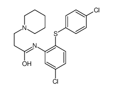 N-[5-Chloro-2-[(p-chlorophenyl)thio]phenyl]-1-piperidinepropionamide Structure