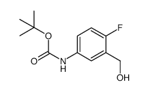 tert-butyl N-[4-fluoro-3-(hydroxymethyl)phenyl]carbamate Structure