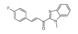 3-(4-fluorophenyl)-1-(1-methylbenzimidazol-2-yl)prop-2-en-1-one Structure