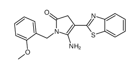 5-amino-4-(1,3-benzothiazol-2-yl)-1-[(2-methoxyphenyl)methyl]-3H-pyrrol-2-one Structure