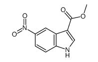 5-硝基-1H-吲哚-3-羧酸甲酯结构式