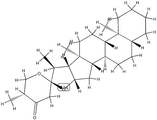(25R)-5α-Spirostan-24-one结构式
