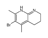6-bromo-5,7-dimethyl-1,2,3,4-tetrahydro-1,8-naphthyridine结构式